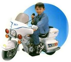 Kids ride on electric Police Bike 12 volt de lux Harley style